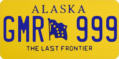 AK license plate GMR999