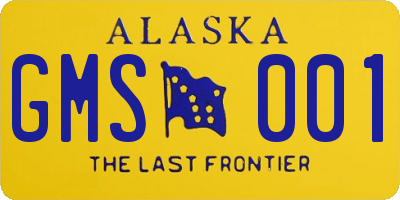 AK license plate GMS001