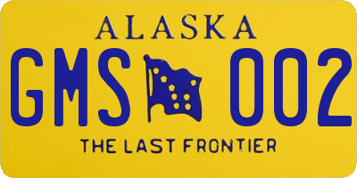 AK license plate GMS002
