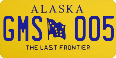 AK license plate GMS005