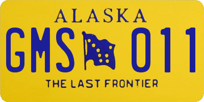 AK license plate GMS011
