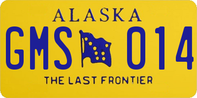 AK license plate GMS014