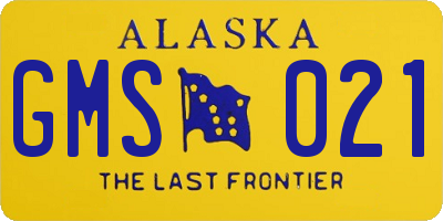 AK license plate GMS021