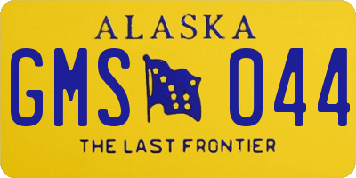 AK license plate GMS044