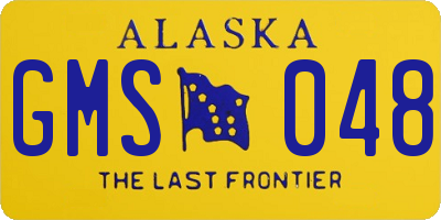 AK license plate GMS048