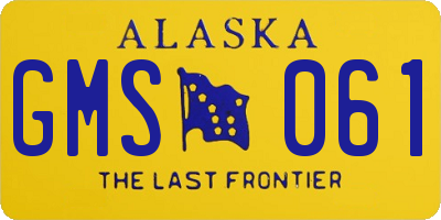 AK license plate GMS061