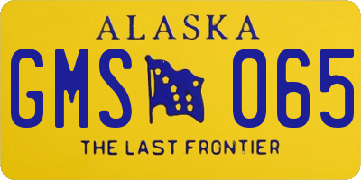 AK license plate GMS065