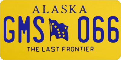 AK license plate GMS066