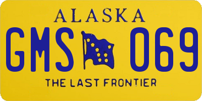 AK license plate GMS069