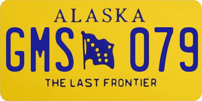 AK license plate GMS079
