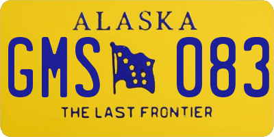 AK license plate GMS083