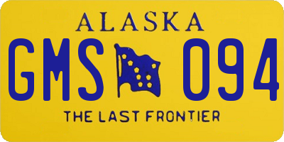 AK license plate GMS094