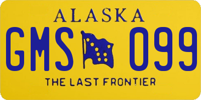 AK license plate GMS099
