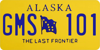 AK license plate GMS101
