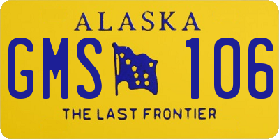 AK license plate GMS106