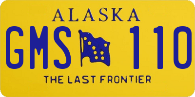 AK license plate GMS110