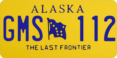 AK license plate GMS112