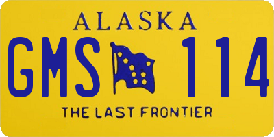 AK license plate GMS114