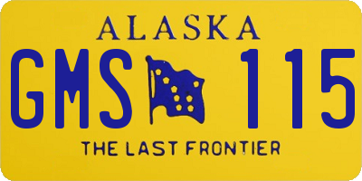 AK license plate GMS115