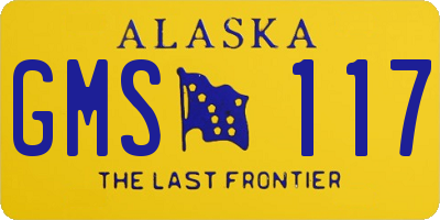 AK license plate GMS117
