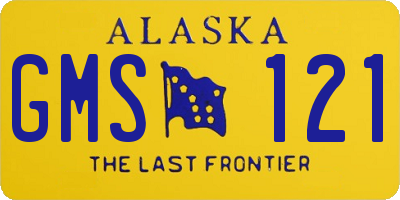 AK license plate GMS121