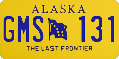 AK license plate GMS131