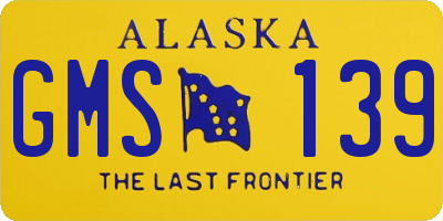 AK license plate GMS139
