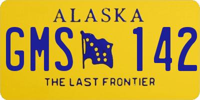 AK license plate GMS142