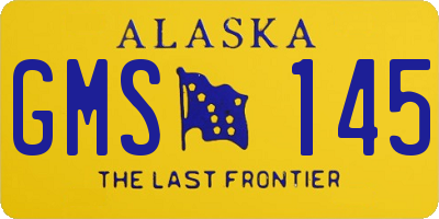 AK license plate GMS145
