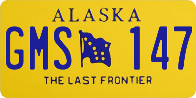 AK license plate GMS147