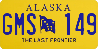 AK license plate GMS149