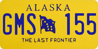 AK license plate GMS155