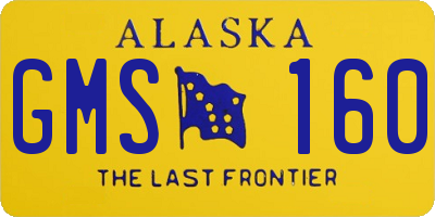 AK license plate GMS160