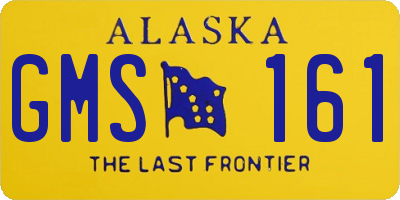 AK license plate GMS161