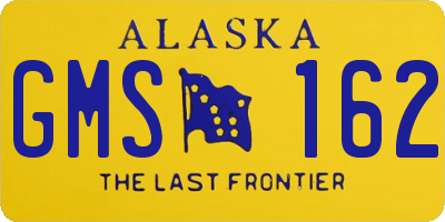 AK license plate GMS162