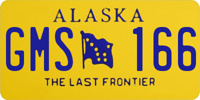 AK license plate GMS166