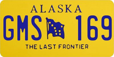 AK license plate GMS169