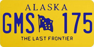 AK license plate GMS175