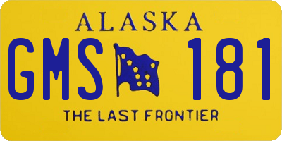 AK license plate GMS181