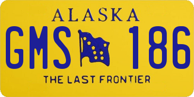 AK license plate GMS186