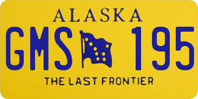 AK license plate GMS195