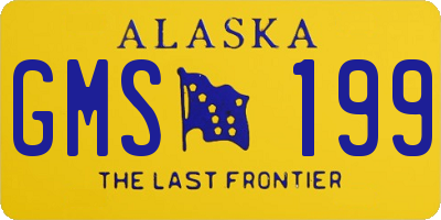 AK license plate GMS199