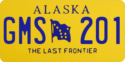 AK license plate GMS201