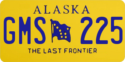 AK license plate GMS225
