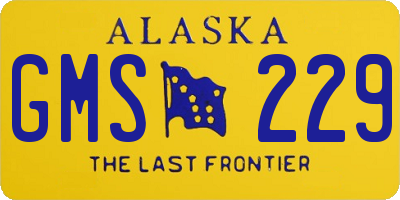 AK license plate GMS229