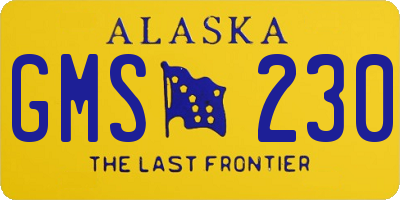 AK license plate GMS230