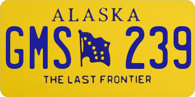 AK license plate GMS239