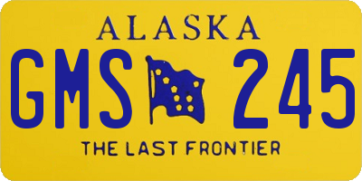 AK license plate GMS245