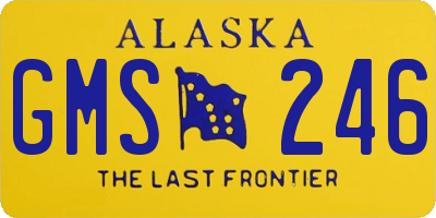 AK license plate GMS246