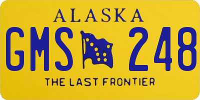 AK license plate GMS248